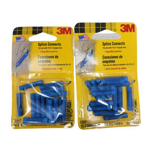 (30) Blue 3M 03883NA WIRE SPLICE CONNECTORS FOR USE WITH 22-18  GAUGE WIRE
